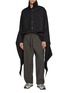 Figure View - Click To Enlarge - DOUBLET - Pteranodon Wing Draped Long Sleeve Cotton Shirt