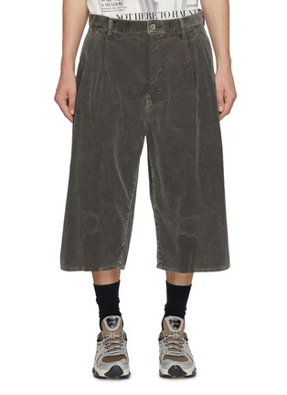 Main View - Click To Enlarge - DOUBLET - Skeleton Bone Appliqué Cotton Corduroy Shorts