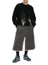 Figure View - Click To Enlarge - DOUBLET - Skeleton Scratch Distressed Wool Sweater