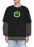 Main View - Click To Enlarge - DOUBLET - On Off Power Icon Reversible Cotton Blend T-Shirt