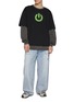 Figure View - Click To Enlarge - DOUBLET - On Off Power Icon Reversible Cotton Blend T-Shirt