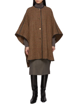 Main View - Click To Enlarge - MACKINTOSH - Sanquhar Houndstooth Cape