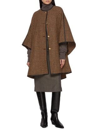 Figure View - Click To Enlarge - MACKINTOSH - Sanquhar Houndstooth Cape