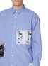  - COMME DES GARÇONS HOMME - Ralph Steadman Art Patchwork Striped Cotton Shirt
