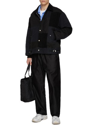 Figure View - Click To Enlarge - COMME DES GARÇONS HOMME - Patchwork Cotton Oxford Jacket