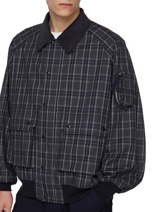  - COMME DES GARÇONS HOMME - Checkered Zip Up Cotton Jacket