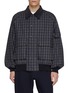 Main View - Click To Enlarge - COMME DES GARÇONS HOMME - Checkered Zip Up Cotton Jacket