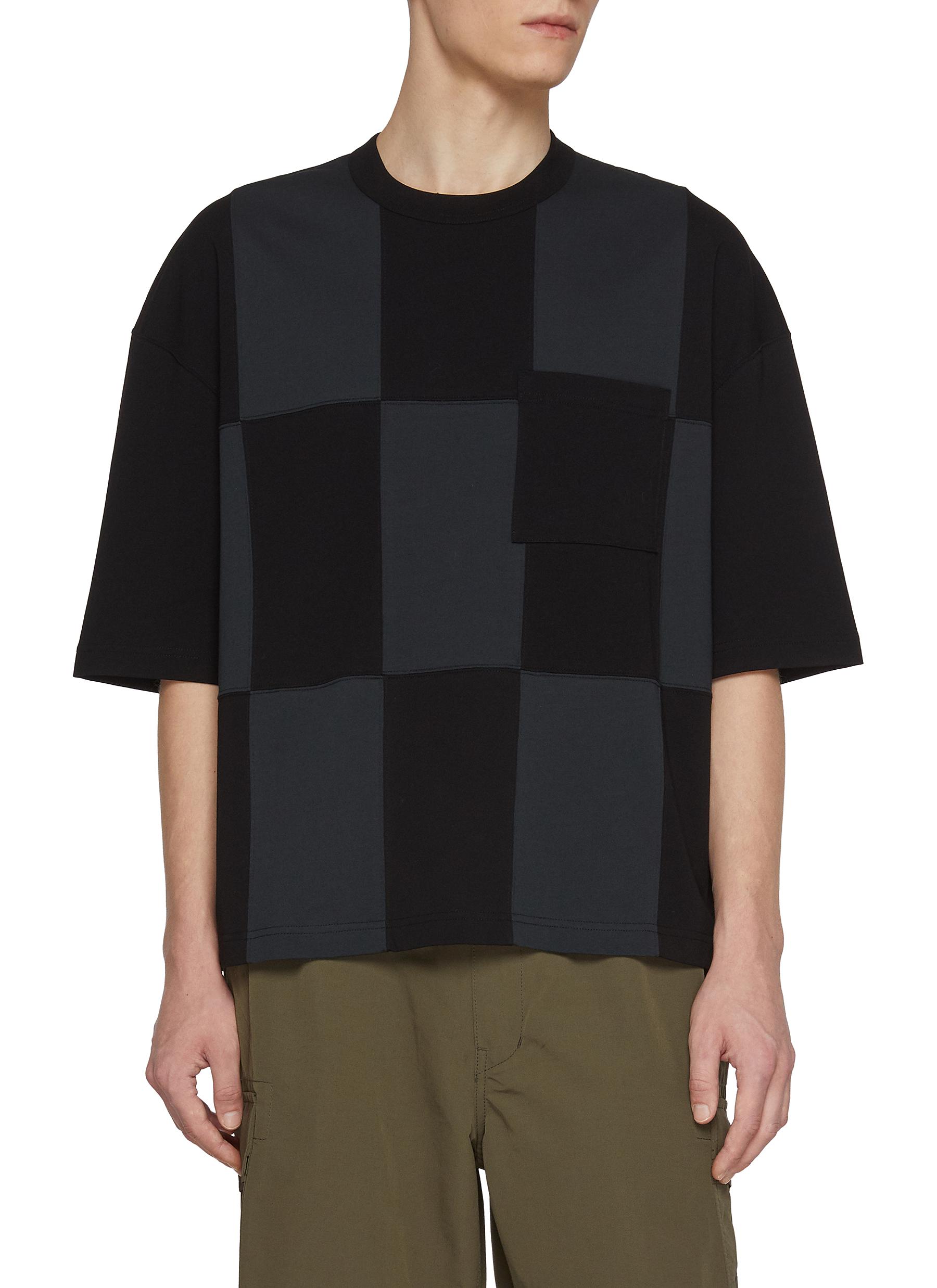 トップス 11AW COMME des GARCONS cross patch tee Grey T-shirt with logo patch Comme des Garçons Play - Vitkac