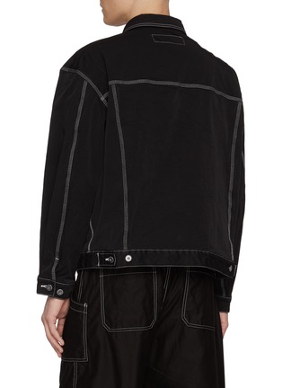 Back View - Click To Enlarge - COMME DES GARÇONS HOMME - Contrast Stitch Trucker Jacket