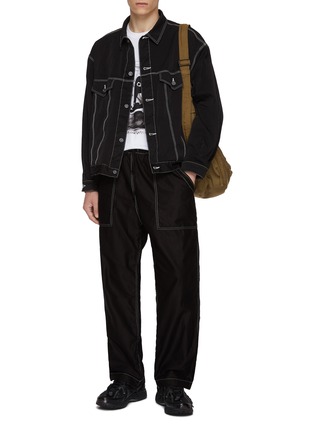 Figure View - Click To Enlarge - COMME DES GARÇONS HOMME - Contrast Stitch Trucker Jacket