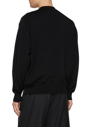 Back View - Click To Enlarge - COMME DES GARÇONS HOMME - Patchwork Wool Cardigan