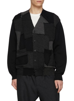 Main View - Click To Enlarge - COMME DES GARÇONS HOMME - Patchwork Wool Cardigan