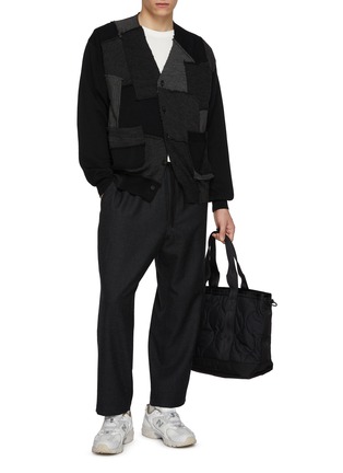 Figure View - Click To Enlarge - COMME DES GARÇONS HOMME - Patchwork Wool Cardigan