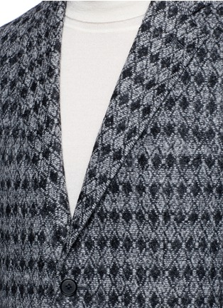 Detail View - Click To Enlarge - TOMORROWLAND - Diamond jacquard Ferla alpaca-wool soft blazer