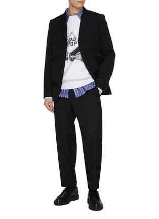 Figure View - Click To Enlarge - COMME DES GARÇONS HOMME - Dead Stop Printed Cotton Sweatshirt