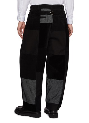 Back View - Click To Enlarge - COMME DES GARÇONS HOMME - Patchwork Multi Fabric Cotton Pants