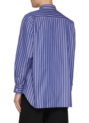 Back View - Click To Enlarge - COMME DES GARÇONS HOMME - Contrast Striped Cotton Shirt