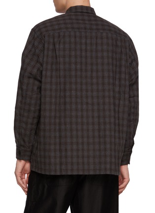 Back View - Click To Enlarge - COMME DES GARÇONS HOMME - Flannel Checkered Cotton Shirt