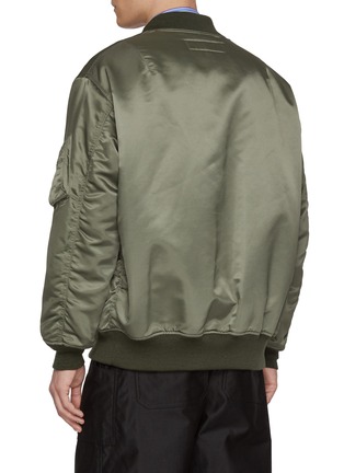 Back View - Click To Enlarge - COMME DES GARÇONS HOMME - Deep V-Neck Bomber Jacket