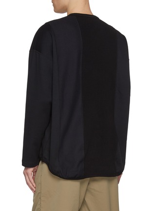 Back View - Click To Enlarge - COMME DES GARÇONS HOMME - Vertical Patchwork Cotton Sweatshirt