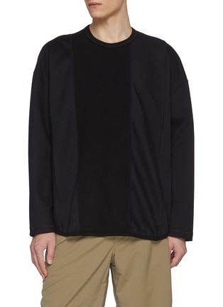Main View - Click To Enlarge - COMME DES GARÇONS HOMME - Vertical Patchwork Cotton Sweatshirt