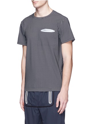 Front View - Click To Enlarge - DYNE - Dot overlay stretch jersey T-shirt