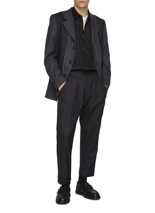 Figure View - Click To Enlarge - COMME DES GARÇONS HOMME - Panelled Cotton Shirt