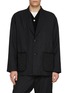 Main View - Click To Enlarge - COMME DES GARÇONS HOMME - Houndstooth Quilted Pocket Single Breasted Wool Blazer