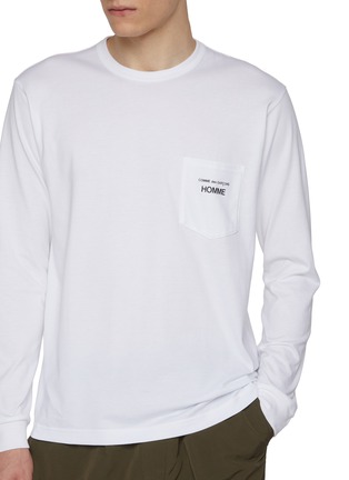  - COMME DES GARÇONS HOMME - Logo Patch Pocket Long Sleeve Cotton T-Shirt