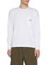Main View - Click To Enlarge - COMME DES GARÇONS HOMME - Logo Patch Pocket Long Sleeve Cotton T-Shirt