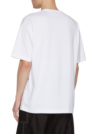 Back View - Click To Enlarge - COMME DES GARÇONS HOMME - Ralph Steadman Face Printed Cotton T-Shirt