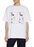 Main View - Click To Enlarge - COMME DES GARÇONS HOMME - Ralph Steadman Lamp Post Printed Cotton T-Shirt