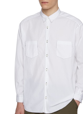  - COMME DES GARÇONS HOMME - Contrast Stitch Cotton Pocket Shirt