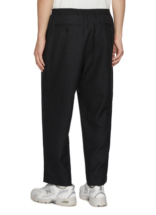 Back View - Click To Enlarge - COMME DES GARÇONS HOMME - Houndstooth Elasticated Straight Leg Wool Pants