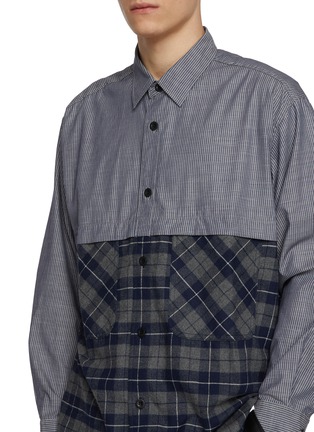  - COMME DES GARÇONS HOMME - Half Check Half Stripe Cotton Shirt