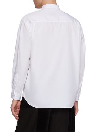 Back View - Click To Enlarge - COMME DES GARÇONS HOMME - Patchwork Insert Cotton Oxford Shirt