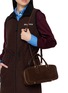 Front View - Click To Enlarge - MIU MIU - Large Arcadie Suede Bag