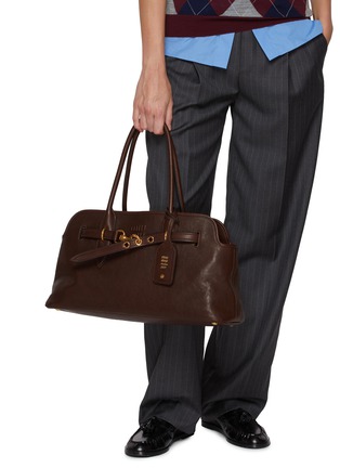 Figure View - Click To Enlarge - MIU MIU - Large Aventure Leather Handbag