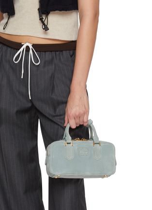 Figure View - Click To Enlarge - MIU MIU - Medium Arcadie Padded Suede Bag