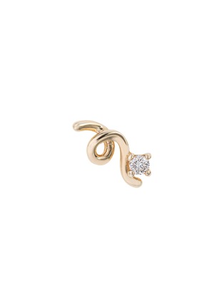 Main View - Click To Enlarge - BEA BONGIASCA - Mini Loop 9K Gold Diamond Single Earring