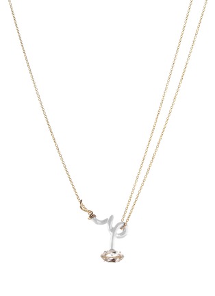 Main View - Click To Enlarge - BEA BONGIASCA - Baby Vine 9K Gold Crystal Enamel Pendant Necklace