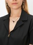 Detail View - Click To Enlarge - BEA BONGIASCA - Vine Curl 9K Gold Crystal Enamel Necklace