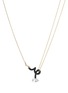 Main View - Click To Enlarge - BEA BONGIASCA - Vine Curl 9K Gold Crystal Enamel Necklace