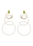 Main View - Click To Enlarge - BEA BONGIASCA - Double Curl Vine 9K Gold Garnet Enamel Earrings