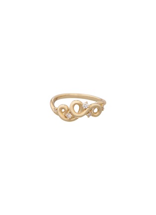 Main View - Click To Enlarge - BEA BONGIASCA - Loop 9K Gold Diamond Ring — EU 56