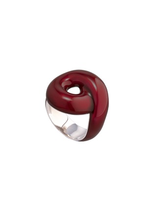 Detail View - Click To Enlarge - BEA BONGIASCA - Tarallo Sterling Silver Enamel Ring — EU 56