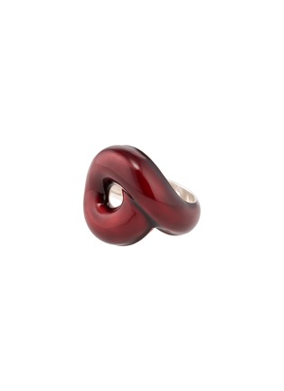 Main View - Click To Enlarge - BEA BONGIASCA - Tarallo Sterling Silver Enamel Ring — EU 56