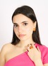 Detail View - Click To Enlarge - BEA BONGIASCA - Tarallo Sterling Silver Enamel Ring — EU 40