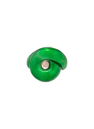 Main View - Click To Enlarge - BEA BONGIASCA - Tarallo Sterling Silver Enamel Ring — EU 40