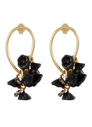 Main View - Click To Enlarge - MONSHIRO - Hollyhock Gold Plated Brass Earrings